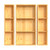 DUJEN Bamboo Drawer Organizer 12.5'' X 12.5'' X 2'', Adjustable 3 Individual Junk Drawer organizer for Bathroom and Kitchen, Wood Drawer Tea Organier Boxes for Silverware, Make up and Tea Bag-1765345645