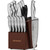 Astercook Knife Set, 15-Piece Kitchen Knife Set with Block, Built-in Knife Sharpener, German Stainless Steel Knife Block Set, Dishwasher Safe