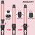 Curling Iron Wand Set, 5 in 1 Wave Hair Curler 0.35-1.25 Inch Interchangeable Ceramic Barrels Crimpers (Pink)-1765346029