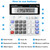 Desk Calculator 12 Digit Extra Large 4.3-Inch LCD Display, Two Way Power Battery and Solar Calculators Desktop, Big Buttons Easy to Press Used as Office Calculators for Desk White