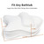 Poemland Extra Thick Large Bath Pillow with Neck,Back,Head Support for Bathtub, Spa, Soaking White(19''x15'')
