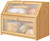 Vriccc Bread Box for Kitchen Counter, Large Bamboo Wood Double Layer Bread Box, Wooden Bread Storage Capacity