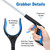 2-Pack Grabber Reacher Tool,32 Inch Foldable Reacher Grabber Pickup Tool with Strong Grip Magnetic,360°Rotating Anti-Slip Jaw,Trash Claw Grabber Tool,Grabbers for Seniors for Outdoor & Indoor (Blue)