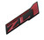 2pcs ZL1 Supercharged Emblem Engine Hood Badge Decal Replacement for Zl1 Camaro (Black Red)