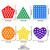 6 Pcs Lacing Toy Toddlers, Geometric Wooden Threading Toys, Educational and Learning Montessori Activity Baby and Kids, Fine Motor Skill Toys