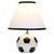 Simple Designs LT1079-SCR SportsLite 11.5" Tall Athletic Sports Soccer Ball Ceramic Bedside Table Desk Lamp w White Empire Fabric Shade w Black Trim for Kids' Room, Nursery, Bedroom,Gameroom, Mancave