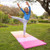 Hearthsong Kid's Tumbling Mat, 5-Panel Thick 1.25" Foldable Exercise Mat for Yoga, Pilates, Stretching, Folding Gymnastics Mats at Home, Gym Workout, Sun Colors