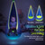 LFSMVT Light Up Kids Pod Swing Seat, Upgraded Kids Hanging Hammock Swing with LED Lights, Cotton Sensory Pod Swing Chair with Inflatable Pillow, Pod Swing for Kids Indoor & Outdoor (1 PCS) (Blue)