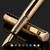 Scriveiner Luxury Fountain Pen - Stunning Luxury Pen, Real Gold Finish, Schmidt Gilded Nib (Fine), Converter, Best Pen Gift Set for Men & Women, Professional, Executive, Office, Nice Pens