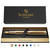Scriveiner Luxury Fountain Pen - Stunning Luxury Pen, Real Gold Finish, Schmidt Gilded Nib (Fine), Converter, Best Pen Gift Set for Men & Women, Professional, Executive, Office, Nice Pens