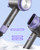 Wavytalk Hair Dryer with Diffuser 1600W Ionic Blow Dryer for Fast Drying with Concentrator, Lightweight Purple.