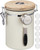 Veken Coffee Canister, Airtight Stainless Steel Kitchen Food Storage Container with Date Tracker and Scoop for Grounds Coffee, Beans, Tea, Flour, Cereal, Sugar, 22OZ,Cream