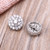OVERTOYOU Decorative Button, 5Pcs 12mm Crystal for Rhinestone Flower Round Buttons with Loop Metal Embellishm, As Pictures Shown