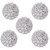 OVERTOYOU Decorative Button, 5Pcs 12mm Crystal for Rhinestone Flower Round Buttons with Loop Metal Embellishm, As Pictures Shown-1765514905