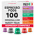 CARRARO Variety Pack - 100 Premium Espresso Pods Compatible with Nespresso Original Machines - Medium & Dark Roast Espresso Aluminum Capsules, 10 Packs - 100 Servings, Made in Italy