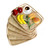 PEMAR Set of 6 Bamboo Wicker Serving Trays for Foods and Drinks, Rectangular Lap Trays for Breakfast. Decorative Bamboo Wood Basket Platters for Coffee Table, Picnic, Bed Eating-1765516086