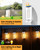 btfarm 10 Pack Solar Fence Lights Outdoor Waterproof LED, Deck Solar Powered With Edison Bulbs, Wall Decorative for Outside Fence Post Patio Garden Backyard Decor, White