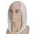 FATMAUI Mens Long Straight White Hair Synthetic Fiber Cosplay Halloween Costume Party Bald Cap Wig-1765516580