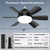 SINCETORE Ceiling Fans,18" Low Profile Ceiling Fan with Lights Remote Control, Socket Fan Lighting & Ceiling Fans, Indoor/Outdoor Ceiling Fan with Lights Flush Mount, (black)-1765516718