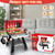 Kids Play Kitchen Toys, Kids BBQ Grill Kitchen Playset with Smoke, Sound & Light, Play Food Toys Cooking Set, 2-Layer Barbecue Outdoor Play Grill Toy Gift for Toddler Boys Girls 3-5