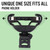 Black Harp Golf Push Cart Phone Holder - Silicone Phone Mount Compatible with Clicgear, Sun Mountain, Caddytek, Rovic, Caddy, Bag Boy & More- Golf Push Cart Accessories for Cell Phones