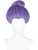 Half and Half Light Purple Godmother Costume Wig with Curly Bun Synthetic Fiber Hair Wigs for Women Halloween Costumes