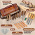 Wood Carving Kit, 20Pcs Wood Carving Tools with Leather Storage Bag, Whittling Kit with 3Pcs Chisels & 8Pcs Whittling Knives & 5 Detail Knives for Beginners and Enthusiasts