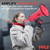 Pyle 50W Megaphone Bullhorn - Portable, Automatic Siren & Adjustable Volume,Projection Range Up to 1200 Square Yards, Aux Input, Talk, Siren, Music, Whistle, & Record, Shoulder Strap (Red)