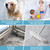 Bathtub Splash Guard for Tub Kids and Pets with Splash Strips, No Drilling 71" Wide Retractable Waterproof Shower Splash Guard for Bathtub, Space-Saving Bathtub Water Guards Retractable Gate, Clear