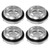 HARFINGTON 4pcs Air Compressor Oil Sight Glass 42 x 1.5mm Male Thread Liquid Level Gauge Aluminum Hex Head Oil Indicator Window with O-Ring for Air Compressor Gearbox Pump Tanks, Silver