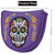 Gbourly Purple Golf Club Colorful Skull Skeleton Mallet Putter Head Cover Magnetic Closure Heel Shafted Satin Pattern PU Leather Headcover