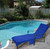 Pool Side 1000-Gram Chaise Cover, Pool Lounge Chair Cover with 10-Inch Slip-on Back and Side Pocket Blue