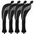 Andux 4 Pack Long Neck Golf Hybrid Club Head Covers Dial No. Tag CTMT-01 Black/Grey