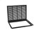 HVAC Premium 25" X 16" Steel Return Air Filter Grille for 1" Filter - Removable Face/Door - HVAC Duct Cover - Flat Stamped Face - Black [Outer Dimensions: 27 5/8" X 18 5/8"]