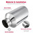 Upower 5" Inlet 10" Outlet Exhaust Tip 5 to 10 Inch 18" Long Diesel Exhaust Tailpipe Tip Stainless Steel Rolled Edge Bolt-On Diesel Pipe Universal For Car Truck