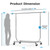 HOKEEPER Clothes Rack, Rolling Clothing Racks for Hanging Clothes, Portable Clothes Rack with Lockable Wheels, Commercial Heavy Duty Garment Rack for Bedroom, Living Room, Laundry, Balcony