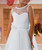 Lace Embellished A-Line Sleeveless Girls Wedding Party Dresses Size 8,White