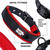 Black Rhino Dog Collars for Medium Dogs - Adjustable Reflective Heavy Duty Dog Collar with Ultra-Soft Neoprene Padding - Weatherproof, Durable, and Comfortable - Ideal for Active Dogs - Red and Black