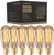 Edison Light Bulbs 25W - Thomas Edison Light Bulb Style - Incandescent Clear Glass Vintage Antique Bulb for Home Light Fixtures - Amber Warm 2700K - (6 Pack /110v)