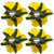 Sanrich 4pcs/pack Mexican Hair Flowers Fabric Rose Hair Flowers Clips Hairpin Brooch Headpieces (yellow)