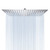 Derpras 16 Inch Square Rain Shower Head, 304 Stainless Steel, Ultra Thin High Pressure Bathroom Rainfall Showerhead (Brushed Nickel) (324 Jets)