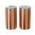 nu steel Jumbo Salt & Pepper Shaker Set of 2, 15 Oz. Stainless Steel with Copper Finish, Small, Shiny