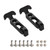 COOLOGIN Rubber Flexible T-Handle Hasp Draw Latch for Tool Box, Cooler, Golf Cart or Engineering Machine Hood (Black, 2 PCS)