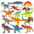 Boley 14-Pack Dinosaur Toys for Kids with Educational Booklet - 9" Realistic Dino Figures for Boys & Girls Ages 3+ - Includes T-Rex, Raptor, Stegosaurus, Triceratops, and More