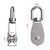 Dorhea 6 Pack 0.59" Single Pulley Block 304 Stainless Steel M15 Crane Swivel Hook Single Pulley Roller Smooth Wire Rope Cable Heavy Loading