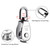 Dorhea 6 Pack 0.59" Single Pulley Block 304 Stainless Steel M15 Crane Swivel Hook Single Pulley Roller Smooth Wire Rope Cable Heavy Loading