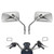 10 mm Bolt Chrome Motorcycle Universal Handlebar Rear view Side Mirrors Compatible with Harley Kawasaki Suzuki Aprilia Street Bike Cruiser Scooter Mirror SIZE: 125mm X 70mm (Chrome Silver)