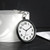 FUNGORGT Pocket Watch for Men Ultra Thin Bold Number Face Quartz Pocket Watch Key Buckle Key Ring-Keychain Clip on