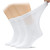 Hugh Ugoli Men's Cotton Diabetic Ankle Socks, Wide, Loose and Stretchy, Seamless Toe & Non Binding Top, Semi Cushion, 3 Pairs, White, Shoe Size: 8-11