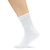 Hugh Ugoli Men's Cotton Diabetic Ankle Socks, Wide, Loose and Stretchy, Seamless Toe & Non Binding Top, Semi Cushion, 3 Pairs, White, Shoe Size: 8-11